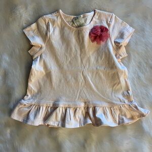 H&M Light Pink Ruffle Dress with Floral Detail